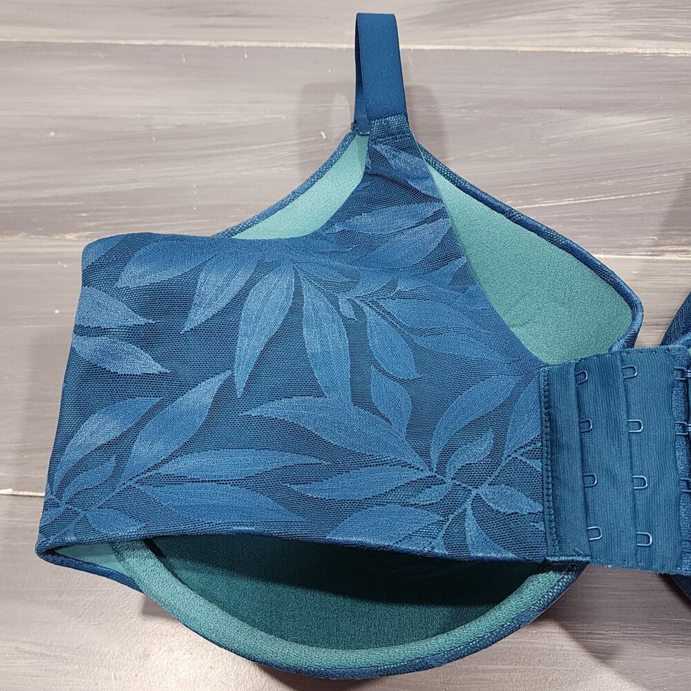 Cacique Bra 40H Backsmoother Lightly Lined Full‎ Coverage Aqua/Blue - Picture 4 of 10
